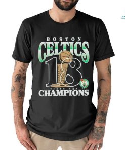 Official Boston Celtics 18 Time NBA Champions Trophy Shirt