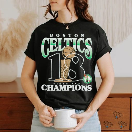 Official Boston Celtics 18 Time NBA Champions Trophy Shirt