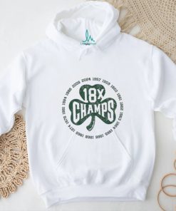 Official Boston Celtics 18x Boston Basketball Champions Shamrock Shirt