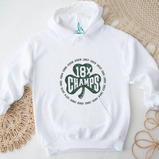 Official Boston Celtics 18x Boston Basketball Champions Shamrock Shirt