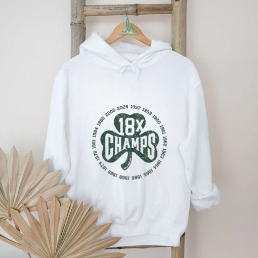 Official Boston Celtics 18x Boston Basketball Champions Shamrock Shirt