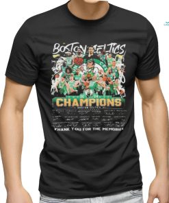 Official Boston Celtics Basketball Team Thank You For The Memories Signatures shirt