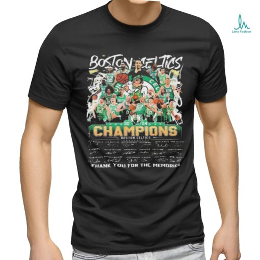 Official Boston Celtics Basketball Team Thank You For The Memories Signatures shirt