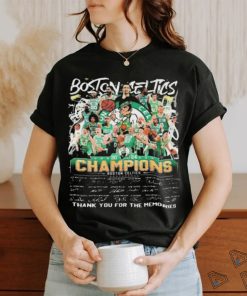 Official Boston Celtics Basketball Team Thank You For The Memories Signatures shirt