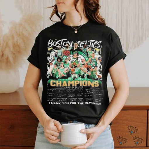 Official Boston Celtics Basketball Team Thank You For The Memories Signatures shirt