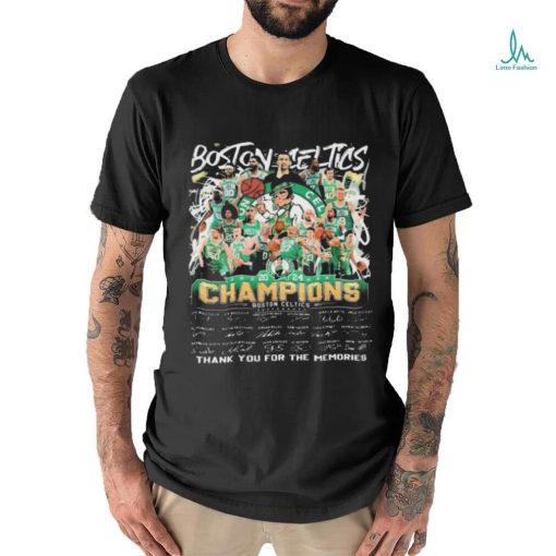 Official Boston Celtics Basketball Team Thank You For The Memories Signatures shirt
