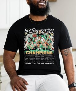 Official Boston Celtics Basketball Team Thank You For The Memories Signatures shirt