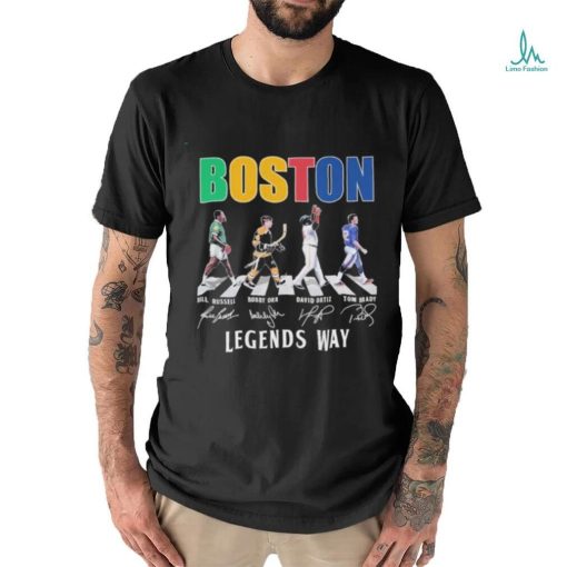 Official Boston Celtics Bill Russell Bruins Bobby Orr Red Sox Ortiz Patriots Tom Brady T Shirt