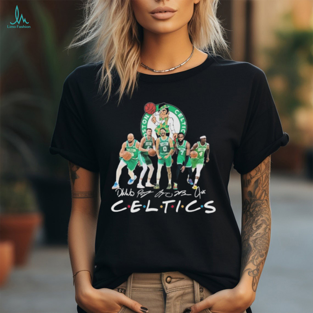 Official Boston Celtics Friends Players 2024 NBA Finals Signatures Shirt Official Boston Celtics Friends Players 2024 NBA Finals Signatures Shirt