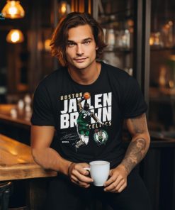 Official Boston Celtics Jaylen Brown Basketball Star NBA Champions 2024 signature t shirt