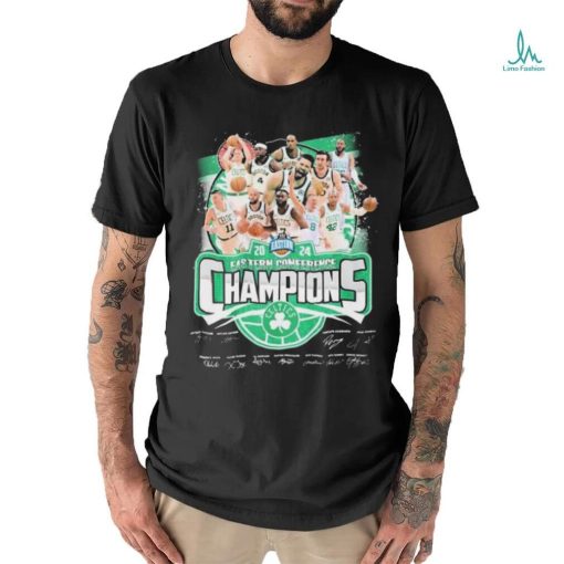 Official Boston Celtics Team Portrait Eastern Conference Basketball Champions 2024 Signatures shirt