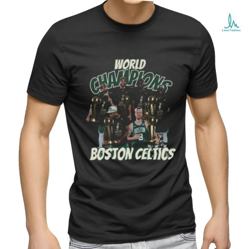 Official Boston Celtics World Champions 2024 Banner 18 T Shirt