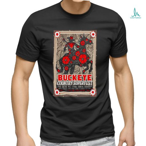 Official Buckeye Country Superfest Ohio Stadium Columbus OH June 22 23 2024 Poster shirt