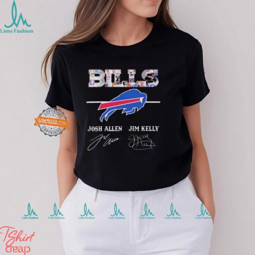 Official Buffalo Bills Josh Allen and Jim Kelly Signatures shirt