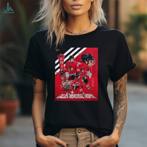 Official Chicago Blackhawks NHL Connor Bedard MVP Calder Memorial Trophy signature shirt
