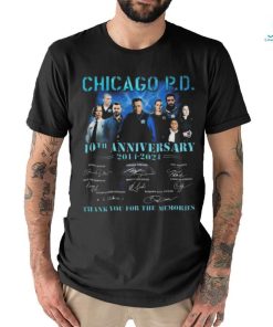 Official Chicago P.D. 10th Anniversary 2024 2024 Thank You For The Memories T Shirt