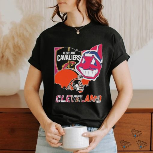 Official Cleveland Browns Cleveland Indians Cleveland Cavaliers City Of Sport T Shirt