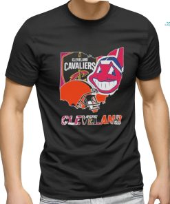 Official Cleveland Browns Cleveland Indians Cleveland Cavaliers City Of Sport T Shirt