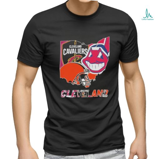 Official Cleveland Browns Cleveland Indians Cleveland Cavaliers City Of Sport T Shirt