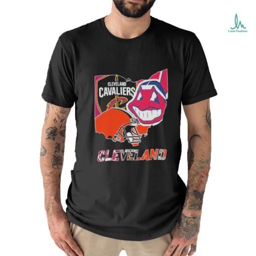 Official Cleveland Browns Cleveland Indians Cleveland Cavaliers City Of Sport T Shirt