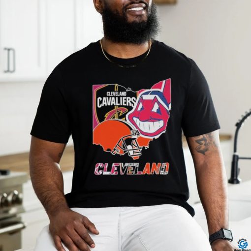 Official Cleveland Browns Cleveland Indians Cleveland Cavaliers City Of Sport T Shirt