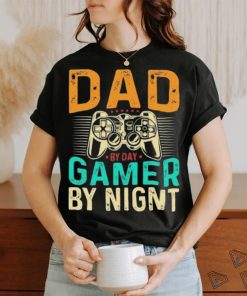 Official Dad By Day Gamer By Night Black shirt