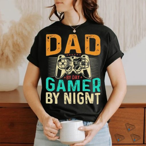 Official Dad By Day Gamer By Night Black shirt