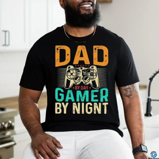 Official Dad By Day Gamer By Night Black shirt