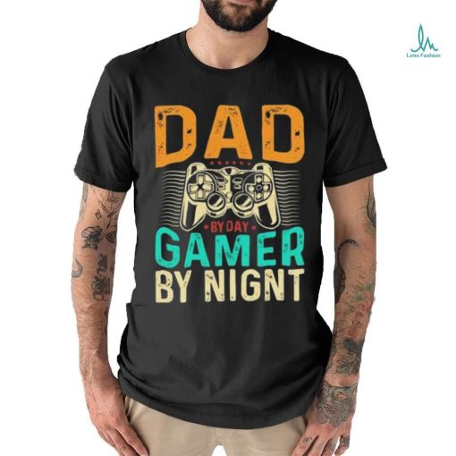 Official Dad By Day Gamer By Night Black shirt