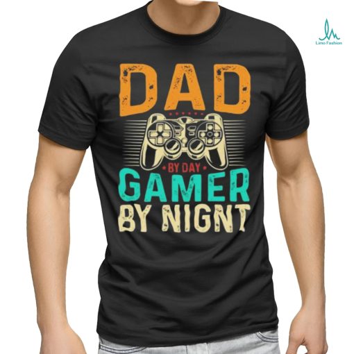 Official Dad By Day Gamer By Night Black shirt