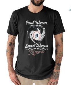 Official Detroit Tigers Real Women Love Football Smart One Love Tigers heart Diamond shirt