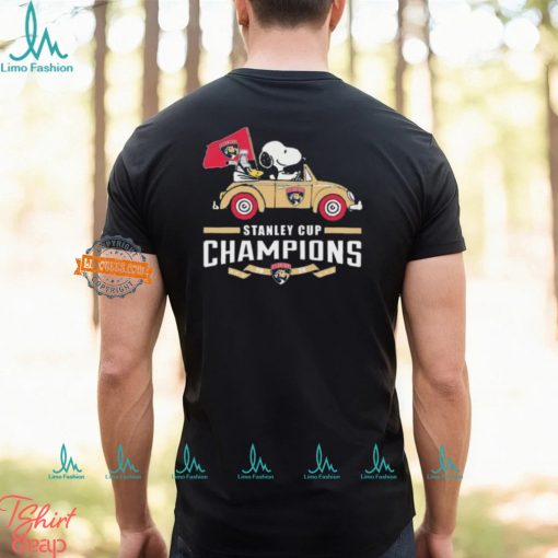 Official Florida Panthers Snoopy and Woodstock Driving Car The Stanley Cup Champions 2024 shirt