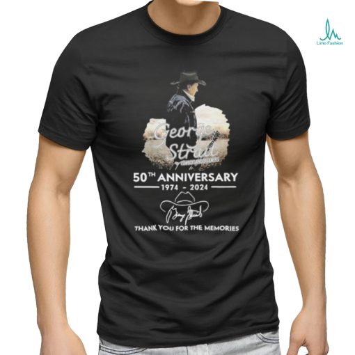 Official George Strait Cowboys And Dreamers 50th Anniversary 1974 2024 Thank You For The Memories Signature Shirt