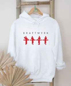 Official Hellomerch Kraftwerk Merch Store Embroidered 3 D White Crew Hello shirt