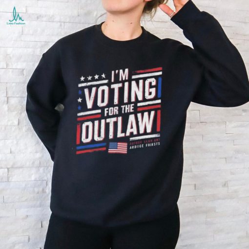 Official I’m Voting For The Outlaw – US Flag T Shirt