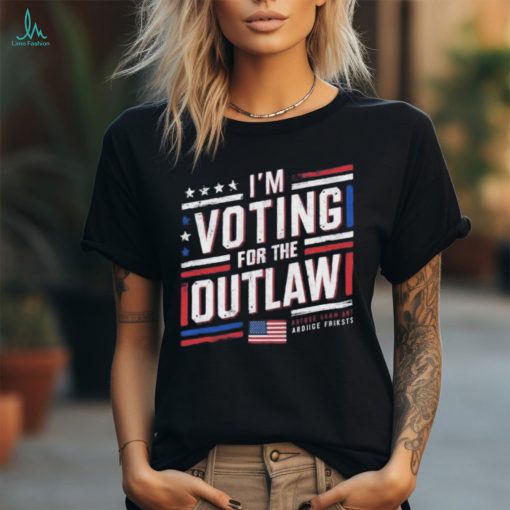 Official I’m Voting For The Outlaw – US Flag T Shirt