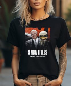 Official Jerry West 9 NBA Titles as a player and Executive shirt