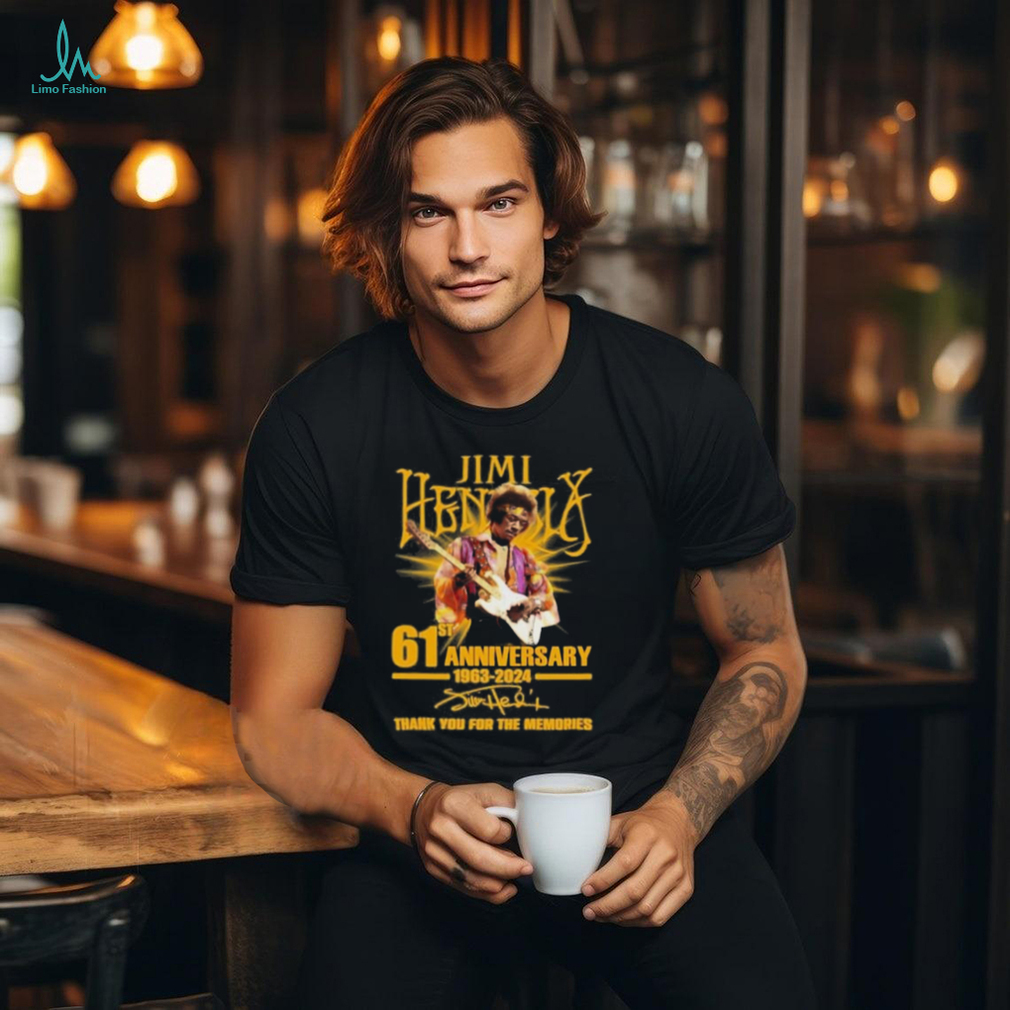 Official Jimi Hendrix 61st Anniversary 1963 2024 Thank You For The Memories T Shirt Official Jimi Hendrix 61st Anniversary 1963 2024 Thank You For The Memories T Shirt