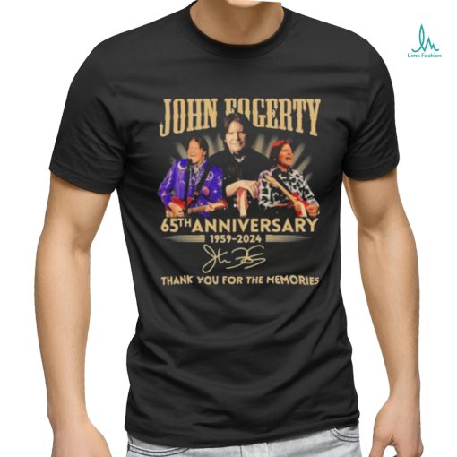 Official John Fogerty 65th Anniversary 1959 2024 Thank You For The Memories Signature Shirt