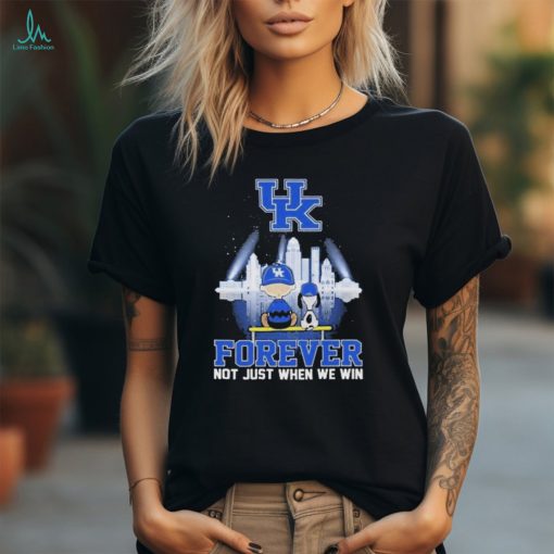 Official Kentucky Wildcats Snoopy Basketball Fan Forever Not Just When We Win T Shirt