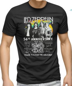 Official Led Zeppelin 56th Anniversary 1968 2024 Thank You For The Memories Signatures shirt