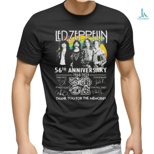 Official Led Zeppelin 56th Anniversary 1968 2024 Thank You For The Memories Signatures shirt