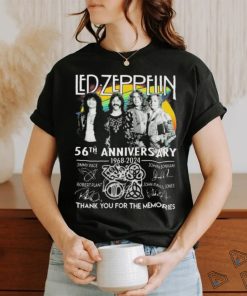 Official Led Zeppelin 56th Anniversary 1968 2024 Thank You For The Memories Signatures shirt