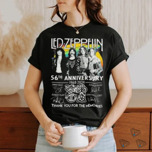Official Led Zeppelin 56th Anniversary 1968 2024 Thank You For The Memories Signatures shirt