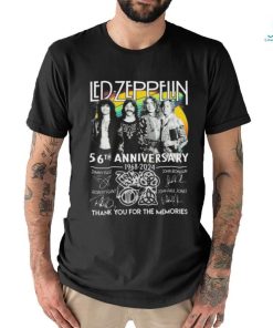 Official Led Zeppelin 56th Anniversary 1968 2024 Thank You For The Memories Signatures shirt