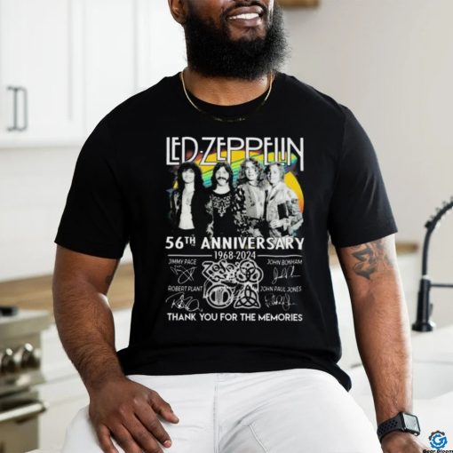 Official Led Zeppelin 56th Anniversary 1968 2024 Thank You For The Memories Signatures shirt