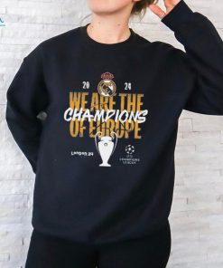 Official London 24 UCL Final Real Madrid UEFA Champions League 15 We Are The Champions Of Europe t shirt