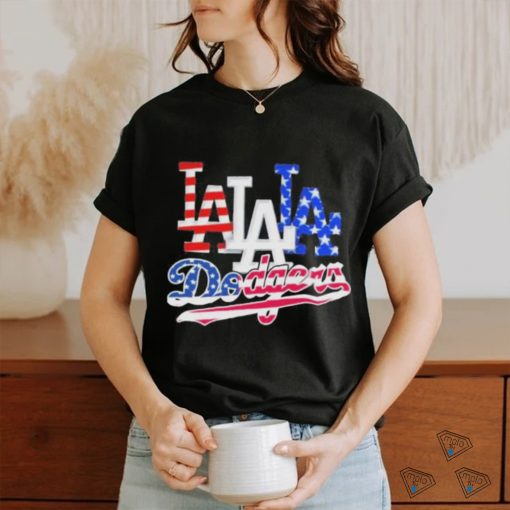 Official Los Angeles Dodgers Baseball Team Celebrating 4th Of July T Shirt