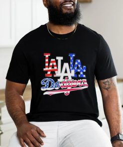 Official Los Angeles Dodgers Baseball Team Celebrating 4th Of July T Shirt