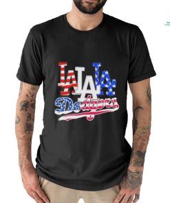 Official Los Angeles Dodgers Baseball Team Celebrating 4th Of July T Shirt